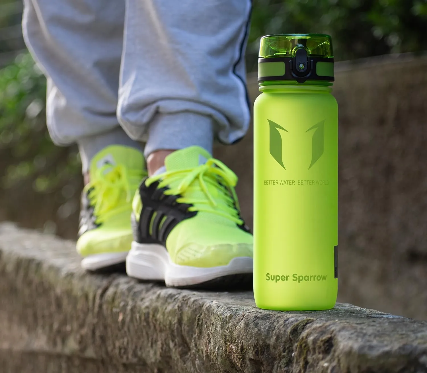 Super Sparrow Water Bottle - 12 oz/17 oz/25 oz/32 oz - BPA Free Tritan Water Bottles - One Touch Opening - Leak-proof Plastic Bottle - Kids Water Bottle for Office, Gym, Outdoor, Sports