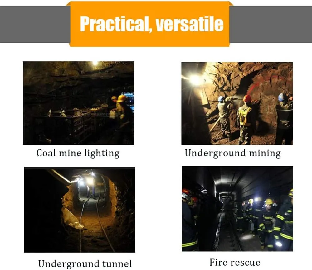 Superbright Headlight Safety Mining Headlamp BK2000 1 6 Led Mining Light Rechargeable Coal Mine Lamp Explosion Proof Mining Light Waterproof Underground Headlamp for Hard Hat