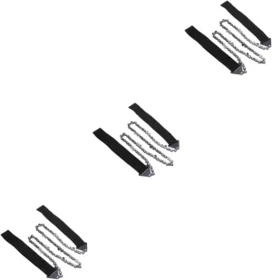 SUPVOX 3pcs Portable Pocket Chainsaw Razor Outdoor Gear for Camping Hiking Emergency Chainsaw