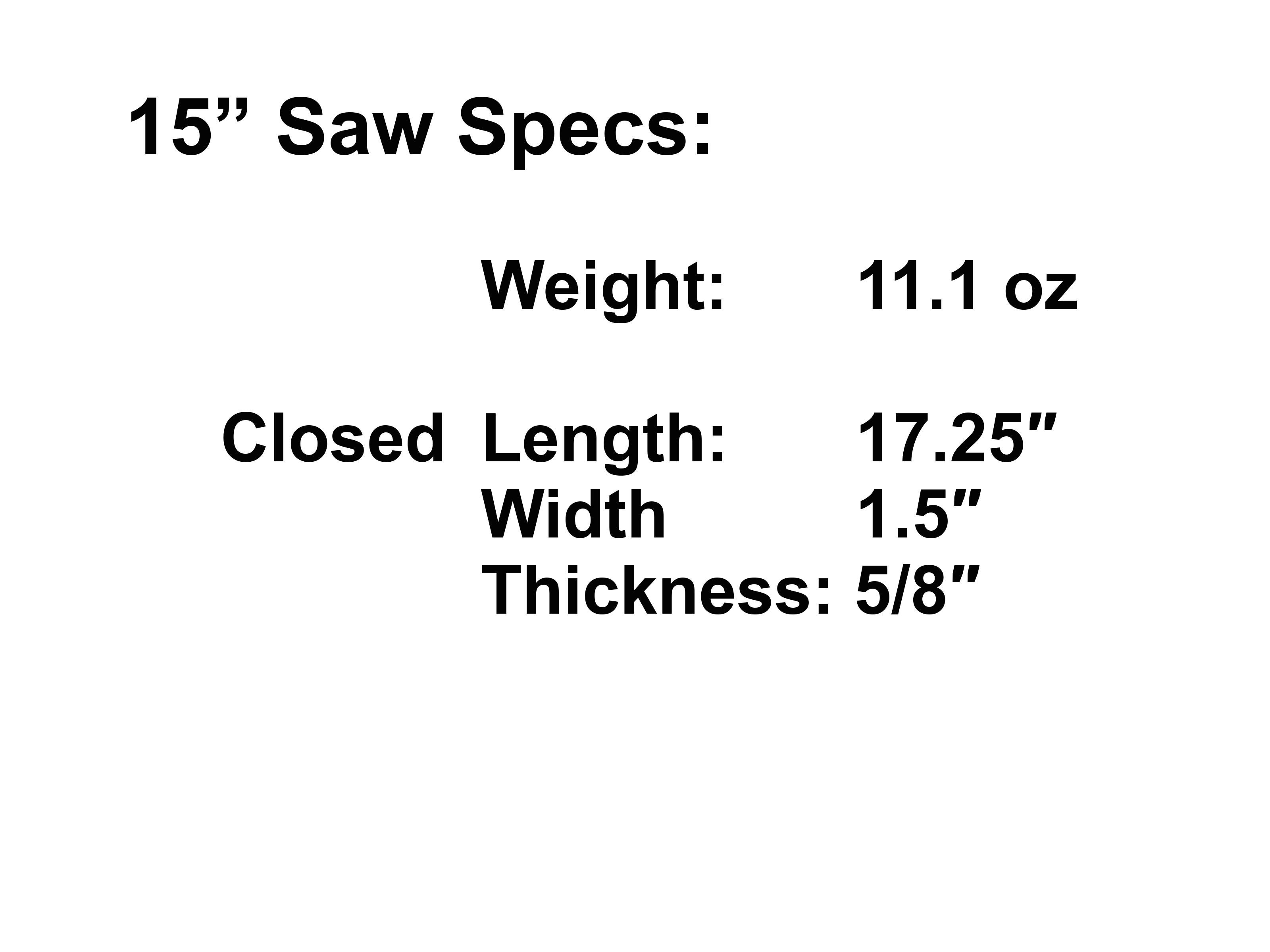 Sven Saw- 15" Blade