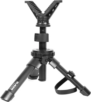 Tactical Compact Rapid Shooting Rest - Adjustable Height Rifle Tripod with 360 Rotation V Yoke Holder, Durable Aluminum Construction for Hunting Outdoors