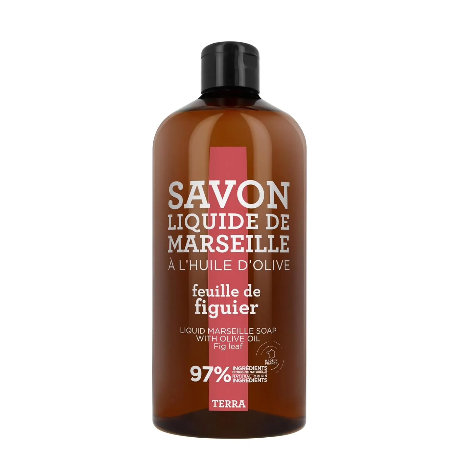 Terra Savon de Marseille Liquid Soap, Fig Leaf, 33.8 Fl Oz