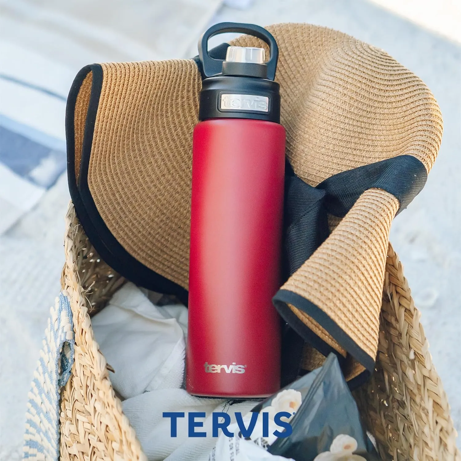 Tervis The Whiskey Ginger Yellowstone Triple Walled Insulated Tumbler Travel Cup Keeps Drinks Cold, 24oz Wide Mouth Bottle, Stainless Steel