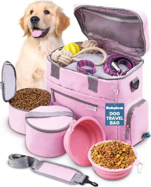 The Original Doggy Bag™ - Ultimate Dog Travel Bag for Supplies with 2 BPA-Free Travel Bowls and 2 Food Containers - A Dog Mom Bag for Day Trips, Road Trips & Weekends Away
