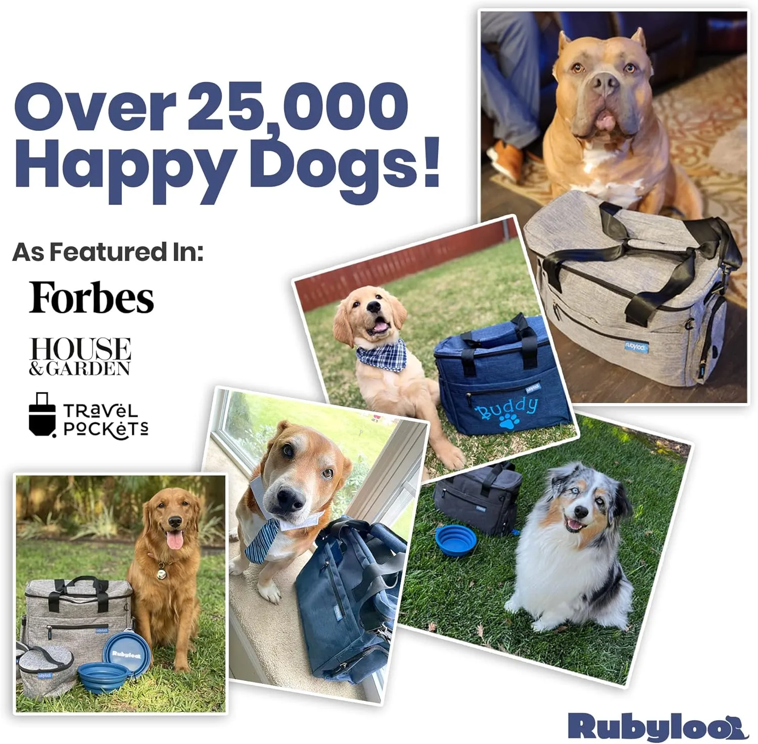 The Original Doggy Bag™ - Ultimate Dog Travel Bag for Supplies with 2 BPA-Free Travel Bowls and 2 Food Containers - A Dog Mom Bag for Day Trips, Road Trips & Weekends Away
