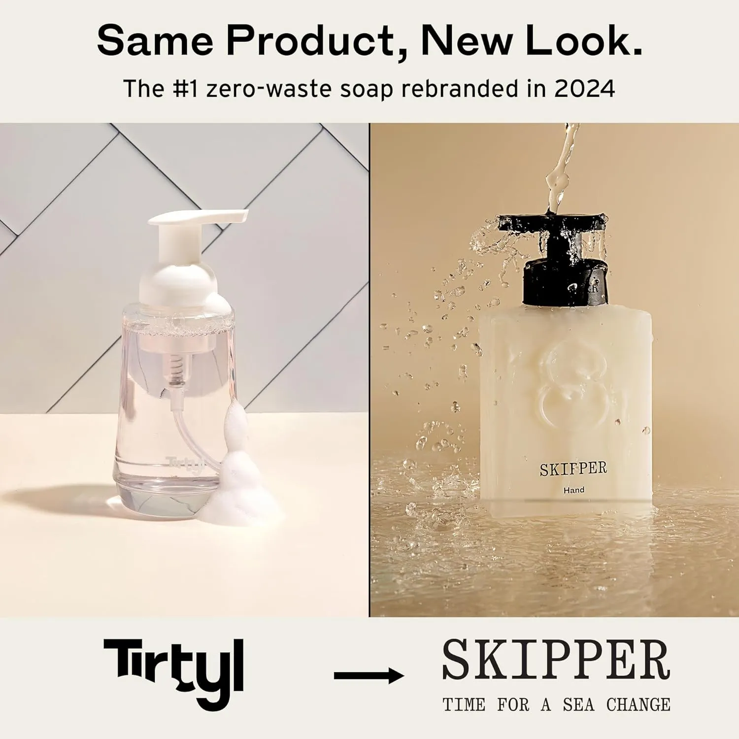 Tirtyl Skipper Foaming Hand Soap Tablet Refills - 12 Pack - 96 fl oz total (12x 8 fl oz) - Rebranded - Compostable Packaging - Lavender, Cucumber & Lilly Pilly