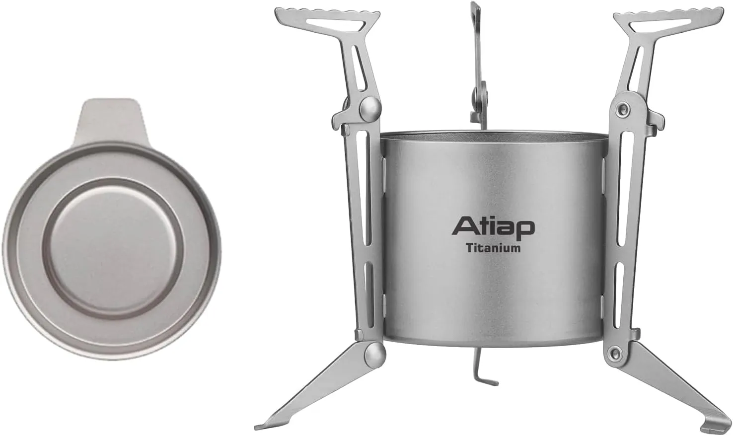 Titanium alcohol stove with foldable stand and fire cover Portable camping backpack Hiking stove