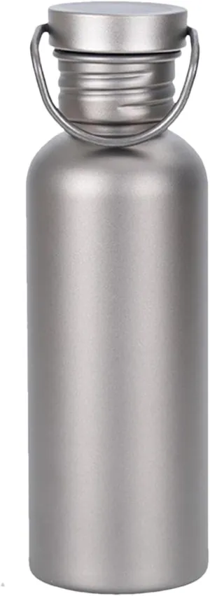 Titanium Outdoor Bottle - Titanium Cycling Bottle, Portable Sports Bottle, Titanium Sports Bottle | bpa-fre Titanium Bottle, Sports Hydration Water Bottle in Titanium for Camping, Travelling