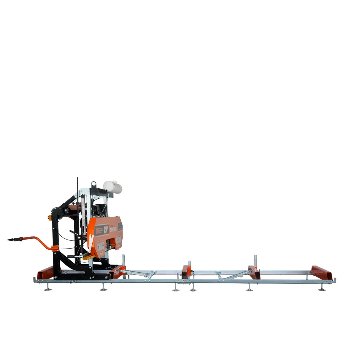 TMG Industrial 27" Portable Sawmill, 14 HP Kohler Gas Engine, 21" Board Width, 12' Log Length, 14-1/2' Track Bed, TMG-PSM27