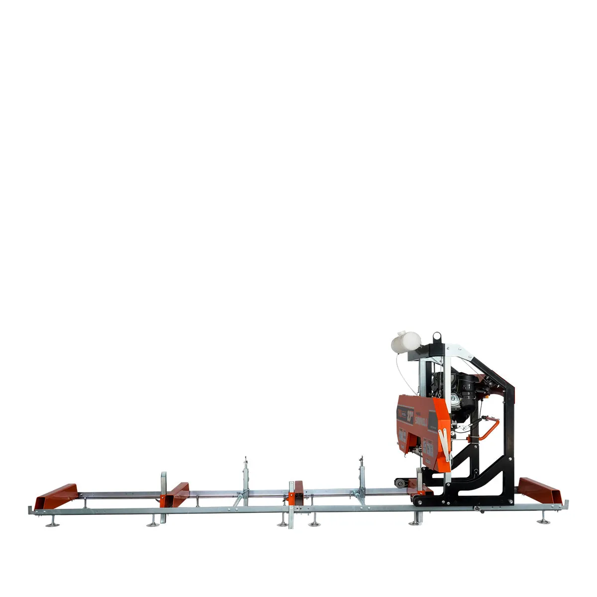 TMG Industrial 27" Portable Sawmill, 14 HP Kohler Gas Engine, 21" Board Width, 12' Log Length, 14-1/2' Track Bed, TMG-PSM27