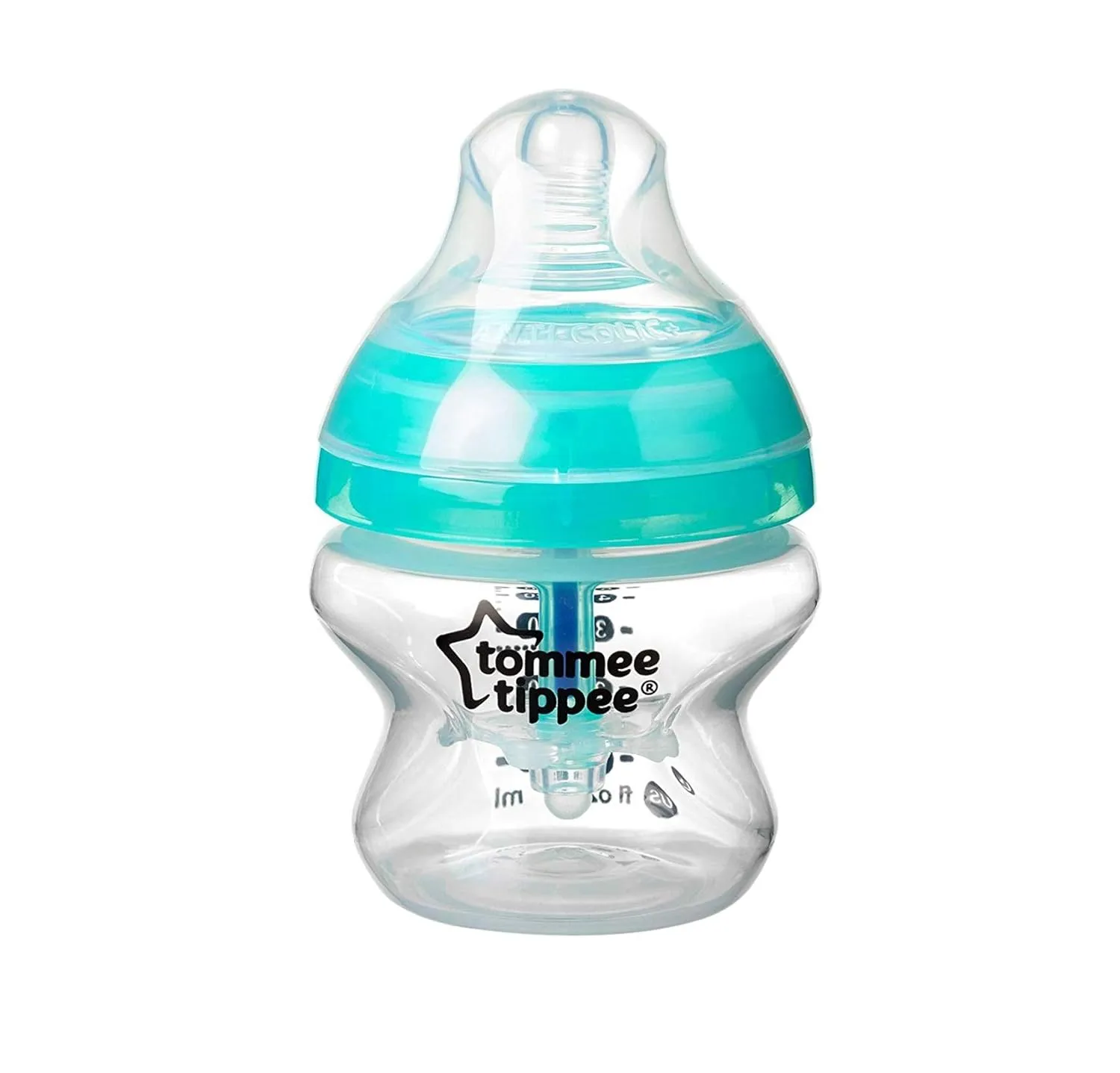 Tommee Tippee Anti-Colic Baby Bottles, Slow Flow Breast-Like Nipple and Unique Anti-Colic Venting System, 5oz, 4 Count
