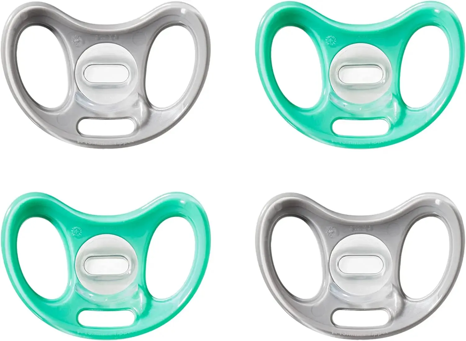 Tommee Tippee Advanced Sensitive Skin Soother, Unique Shield for Less Skin Contact, Symmetrical Orthodontic Design, 6-18m, Pack of 4 Dummies