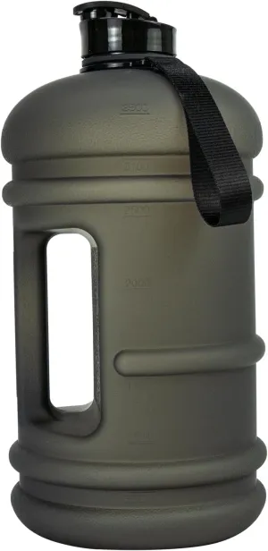 TOOFEEL 1 Gallon Water Bottle - 128 oz With Flip Lid, Measurements Marked, Leak Proof BPA Free Jug for Gym, Sports - Matte Black