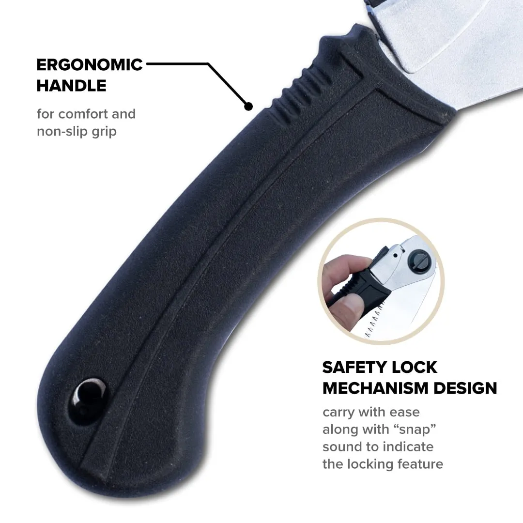 Toology Hardware Folding Tree Saw 5" Hand Pruning Saw for Gardening, Survival Saw for Camping Wood / Tree Cutter, Limb Saw Bushcraft Axe with Heavy Duty SK-5 Steel