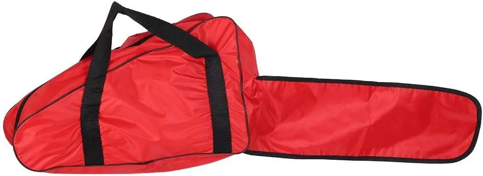 TOPINCN Chainsaw Carrying Bag Oxford Fabric Portable Chain Saw Storage Case with Handle and Long Zipper for 12/14/16 Inch Chainsaws, Red