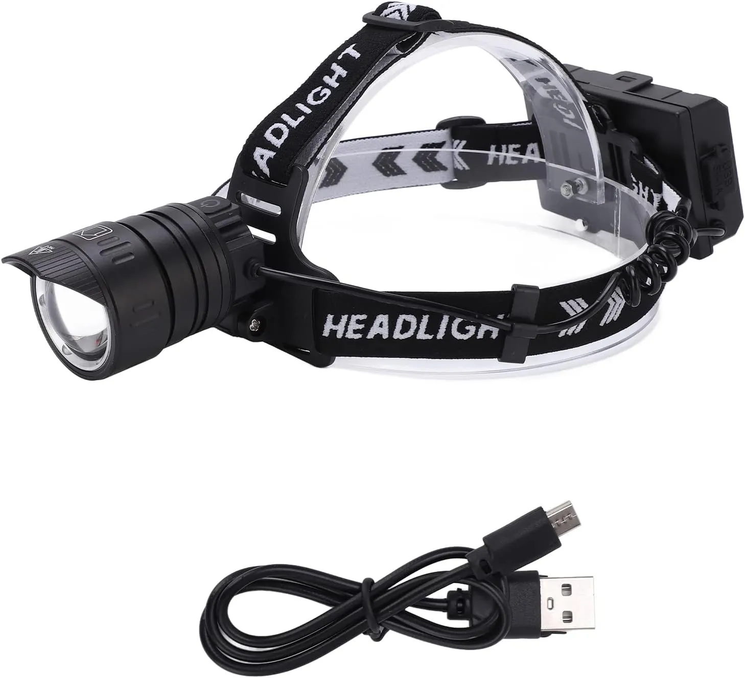 Topyond Motion Sensor Headlamp,USB Rechargeable Headlight Strong Light,Adjustable Lamp,Infrared Sensing,IPX5 Waterproof,3 Modes for Outdoor,Camping