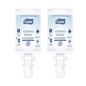 Tork Extra Mild Hand Washing Foam Soap S4, No Fragrance Added, 2 x 1L, 401812