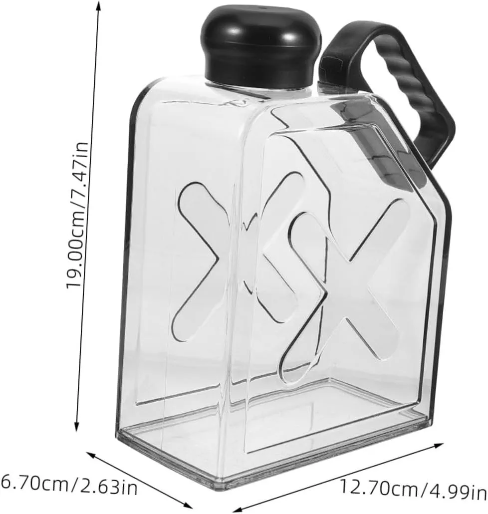 Toyvian Water Flask Flat Collapsible Water Bottle Travel Flask for Outdoor Activities