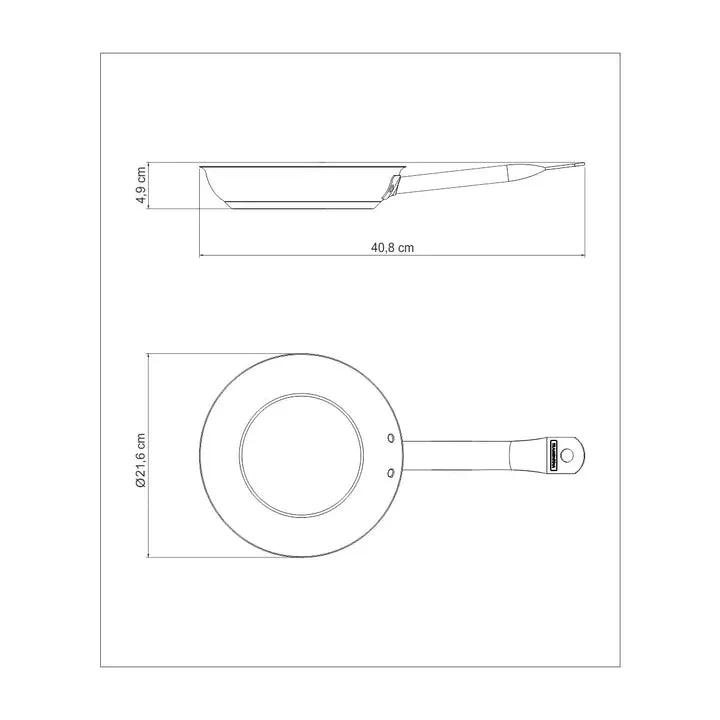 Tramontina Professional Non-Stick Stainless-Steel Frying Pan 1.1 Litres