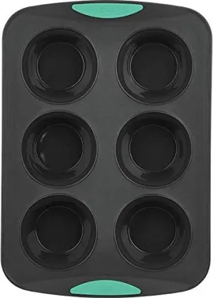 Trudeau Bakeware Cupcake Pan, 6-Count, Mint