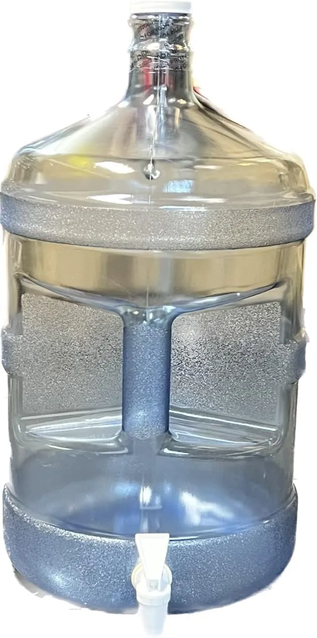 TTECH 5 Gallon Bottle Jug Water W/Spout Valve Dispenser Reusable BPA Free Made in USA
