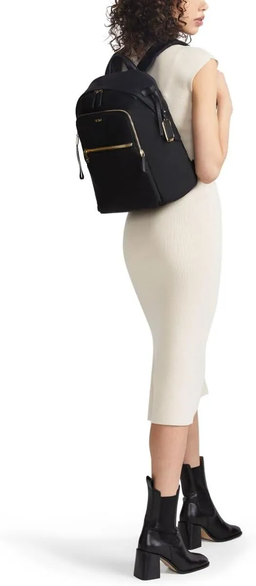 TUMI - Voyageur Halsey Backpack - Travel Backpack - For Business, Fashion, Commute - Holds Up to 14" Screens - Black & Gunmetal