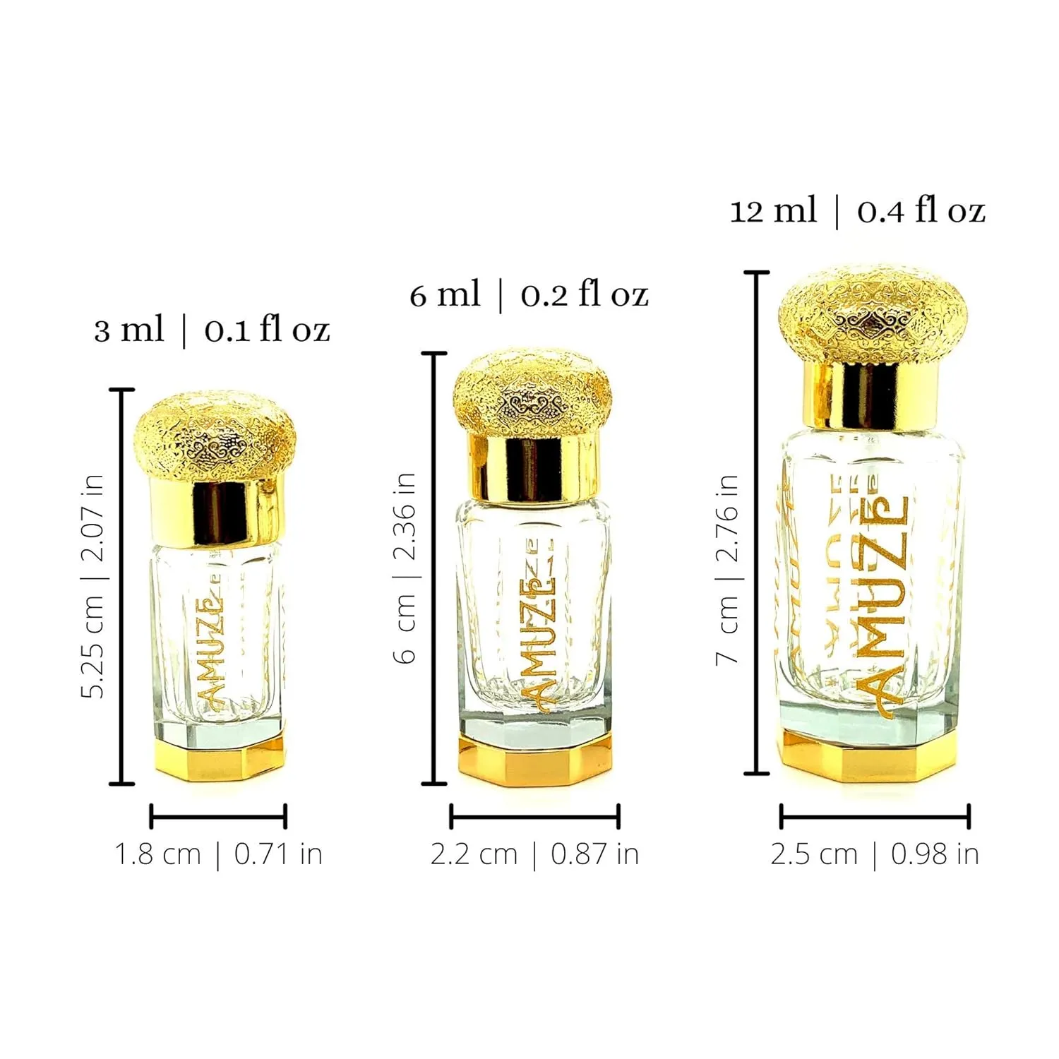 Turkish Rose, 12 ml - METAL | Premium Perfume Oil | Attar Oil | Alcohol-Free | Vegan & Cruelty-Free