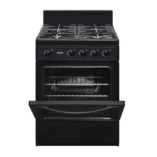 Univa 4 Burner Gas Stove Black 600mm UG016BI UG016BI