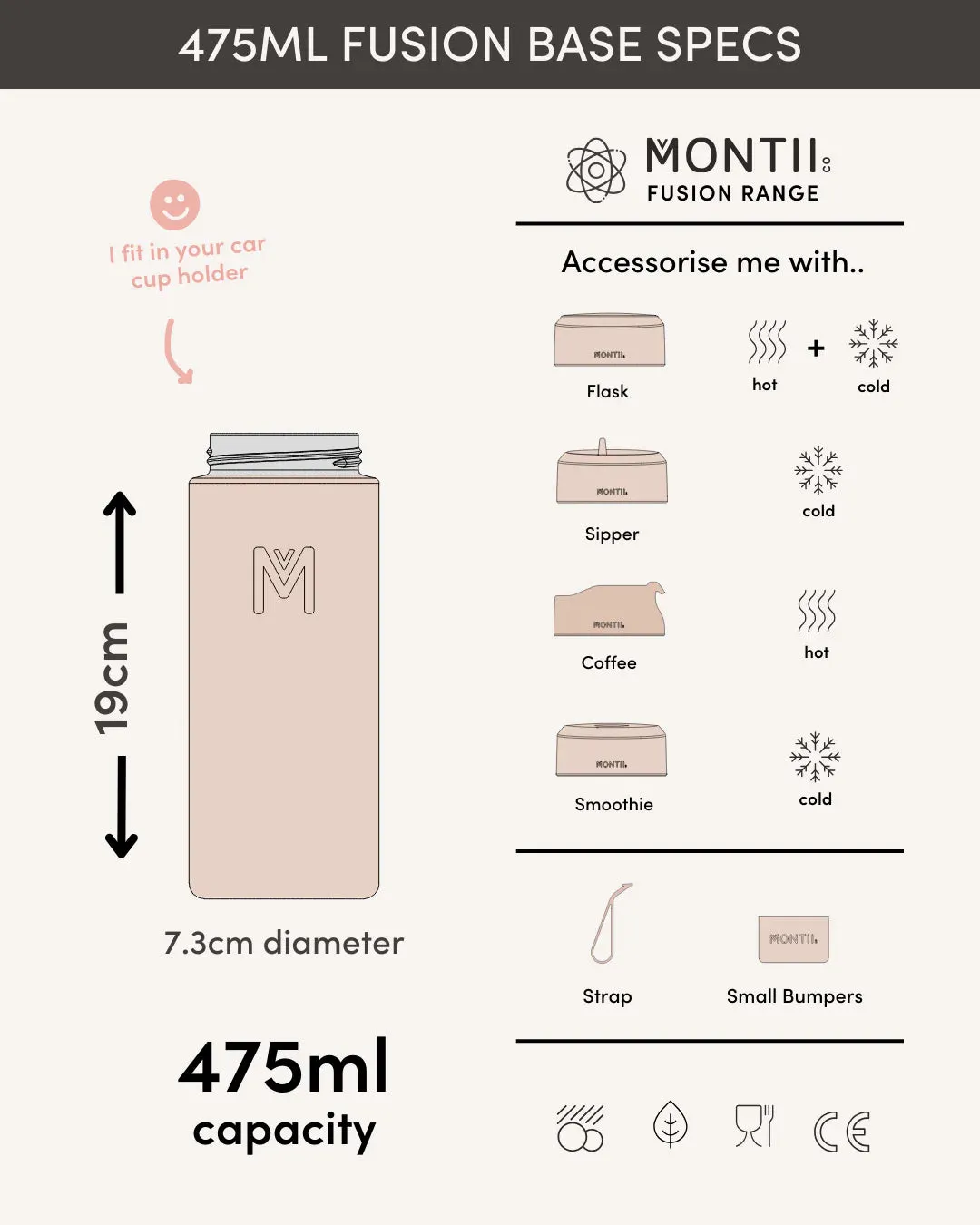 Universal Insulated Base 475ML | Watermelon