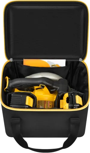 Universal Tool Bag for DEWALT 20V MAX Circular Saw DCS391B/DCS565B, for Makita XSS02Z 18V Sierra Circular, for Milwaukee M18 Skill Saw Blade & Battery & Charger - Case Only (Black)