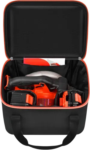 Universal Tool Bag for DEWALT 20V MAX Circular Saw DCS391B/DCS565B, for Makita XSS02Z 18V Sierra Circular, for Milwaukee M18 Skill Saw Blade & Battery & Charger - Case Only (Red)