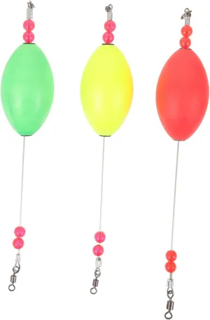 UPKOCH 3Pcs Fishing Sturdy Portable Floats for Easy Observation High Buoyancy Design for Long Distance Fishing Multi Use Bite Indicator Random Color