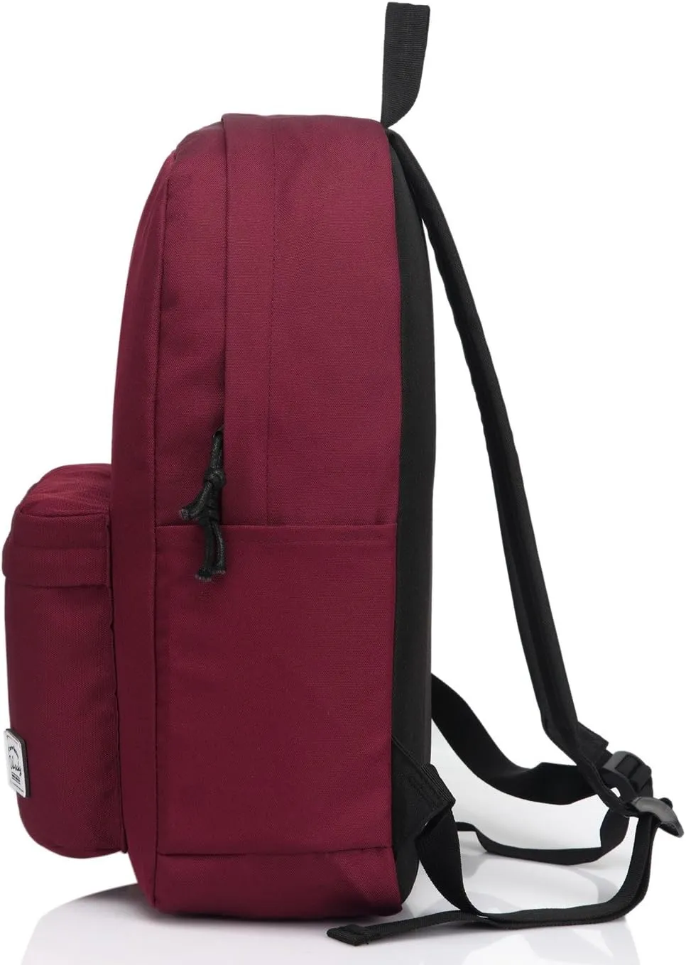 VASCHY Lightweight Backpack,20 Liters Classic Waterproof Collapsible Daypack for Sports and Traveling,Teenagers School Book Bag with Bottle Side Pockets Burgundy