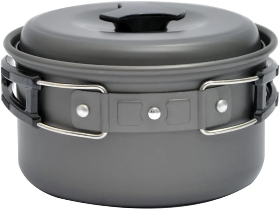 VICASKY Portable Camping Nonstick Pan Set Removable Handle Cooking Utensil Easy Outdoor Cooking