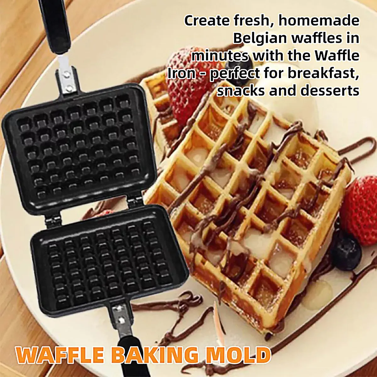 Waffle Pan Mould DIY Cake Baking Tool Lattice Muffin Mold Tray for Kitchen Oven