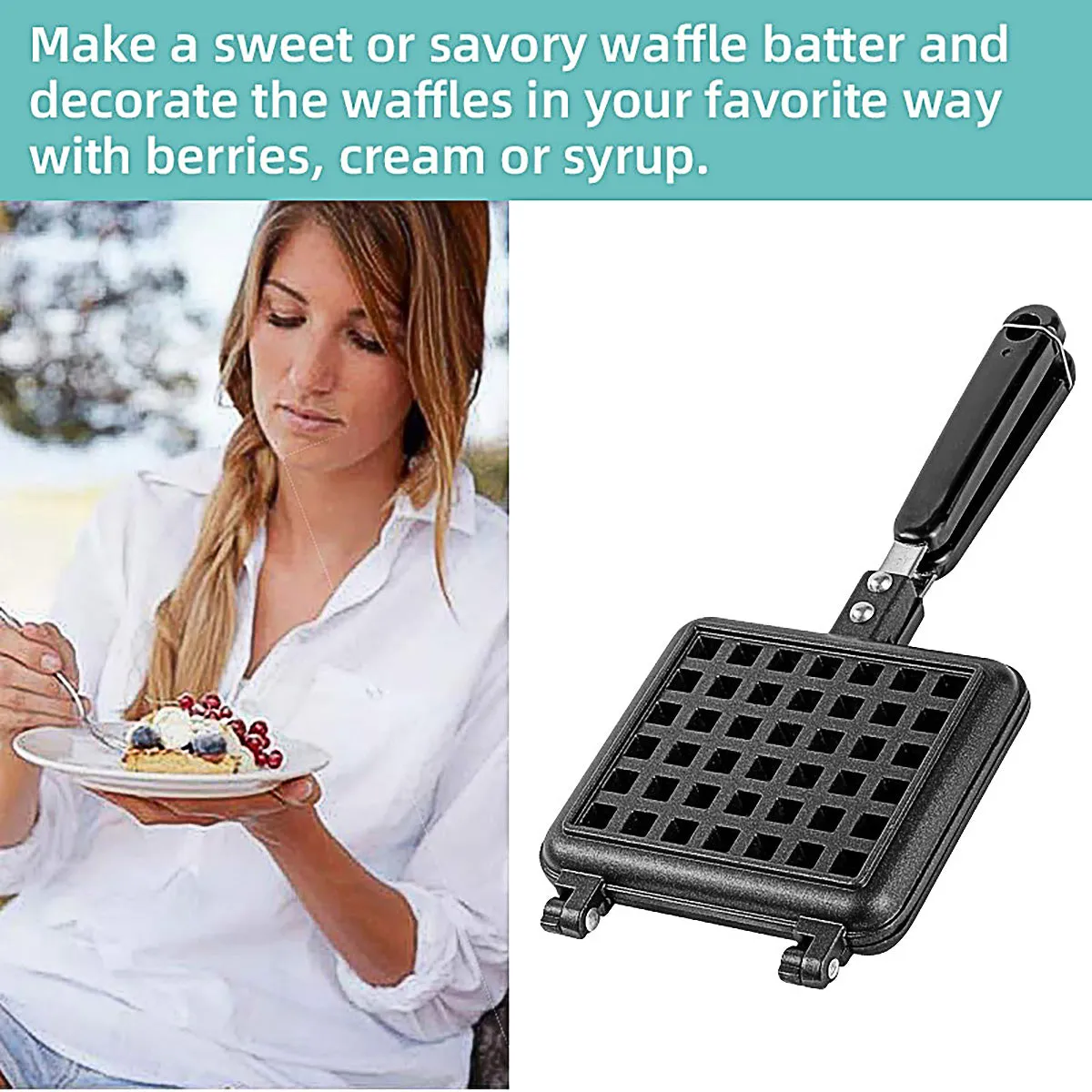 Waffle Pan Mould DIY Cake Baking Tool Lattice Muffin Mold Tray for Kitchen Oven