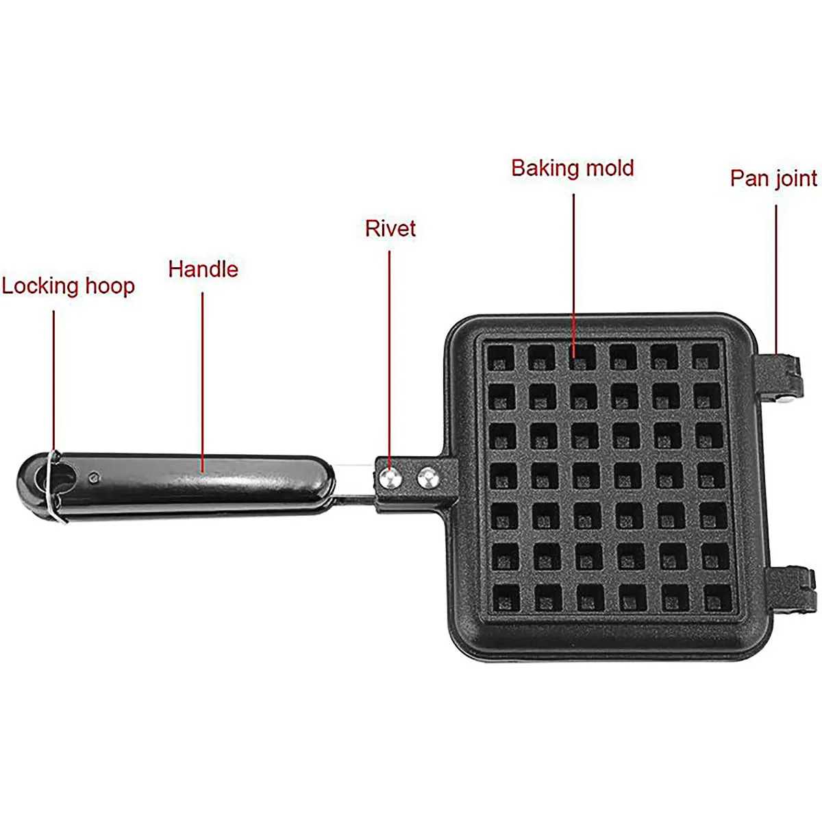 Waffle Pan Mould DIY Cake Baking Tool Lattice Muffin Mold Tray for Kitchen Oven