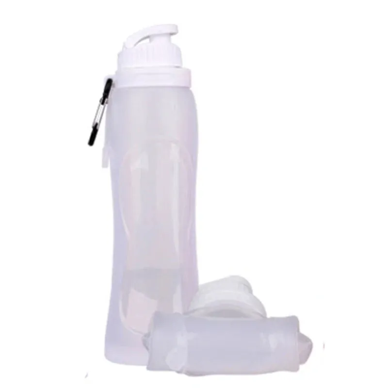 WALFOS Food Grade 500ML Creative Collapsible Foldable Silicone Drink Sport Water Bottle Camping Travel Plastic Bicycle Bottle