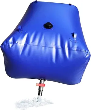 Water Storage Cube, Collapsible Water Container with Spigot, Camping Water Storage Carrier Jug, 0.9mm Thick PVC for Outdoors Hiking Hurricane Emergency (Color : Blue, Size : 4000L/3x1.9x0.7m