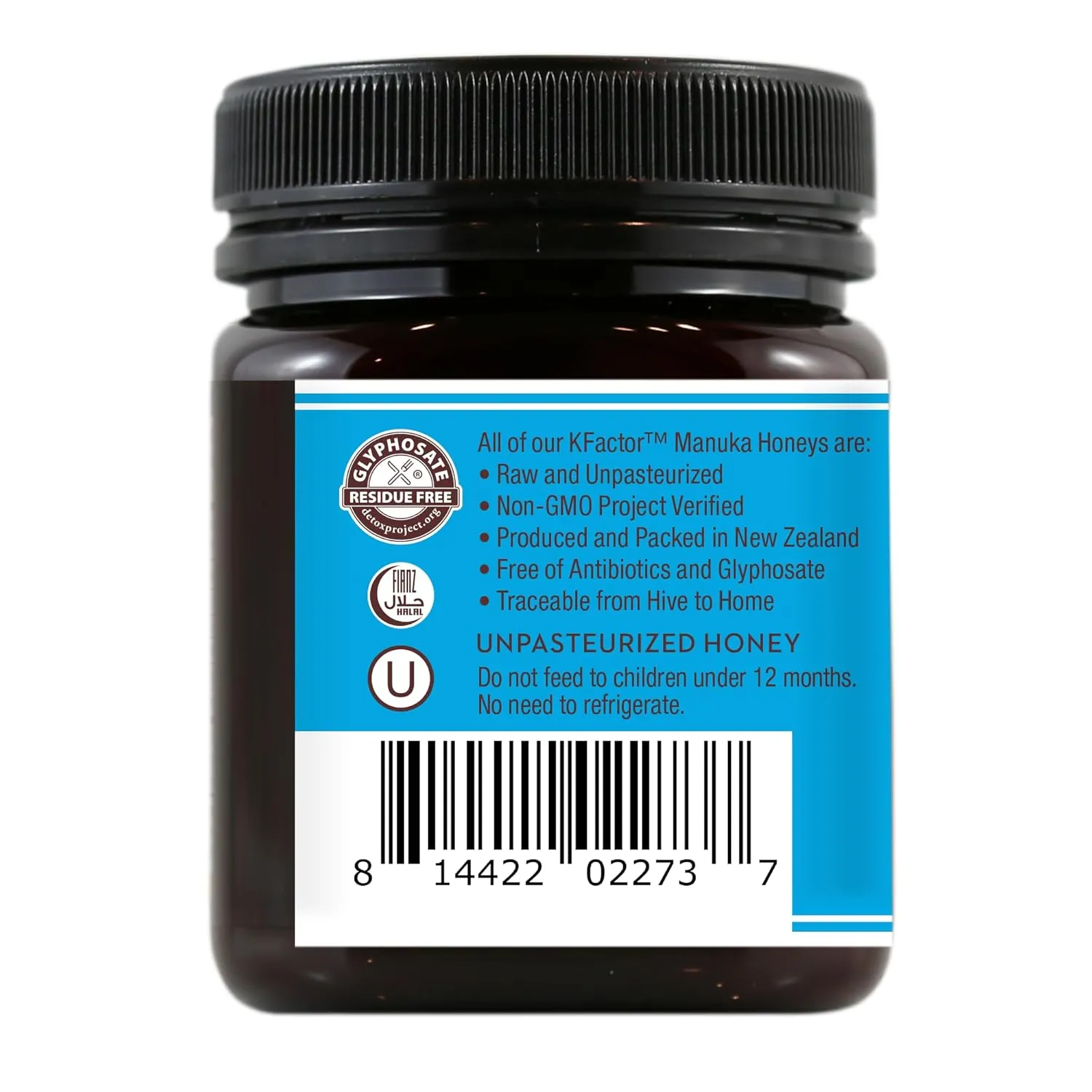 Wedderspoon Raw Premium Manuka Honey, KFactor 12, 8.0 Oz, Unpasteurized, Genuine New Zealand Honey, Non-GMO Superfood, Traceable from Our Hives to Your Home