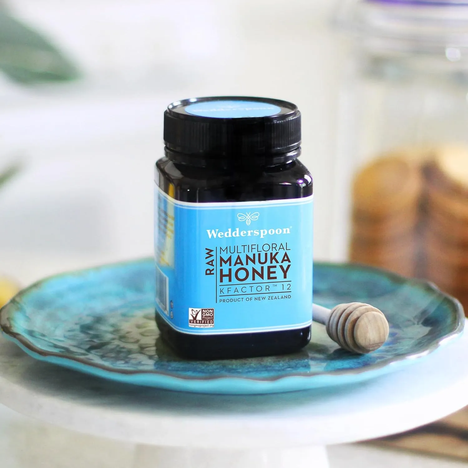 Wedderspoon Raw Premium Manuka Honey, KFactor 12, 8.0 Oz, Unpasteurized, Genuine New Zealand Honey, Non-GMO Superfood, Traceable from Our Hives to Your Home
