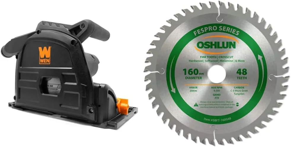 WEN CT1065 10-Amp Plunge Cut Circular Saw   Oshlun SBFT-160048 Saw Blade