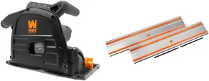 WEN Plunge Cut Circular Saw Bundle with 100-Inch Track Saw Guide Rail and Adapters