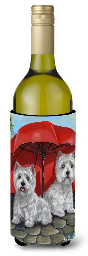 Westie April Showers Wine Bottle Hugger PPP3198LITERK
