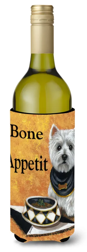 Westie Bone Appetit Wine Bottle Hugger PPP3203LITERK