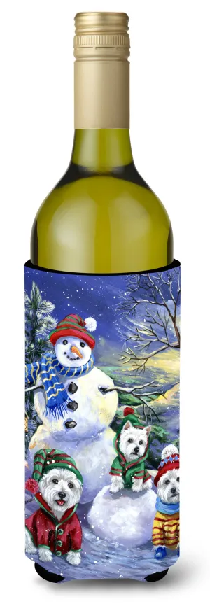 Westie Holiay Snowballs Wine Bottle Hugger PPP3208LITERK