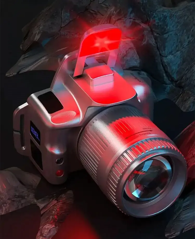 White Laser 100000 lumens Sensor Zoom Headlamp Digital Display Phone Rechargeable Headlamps