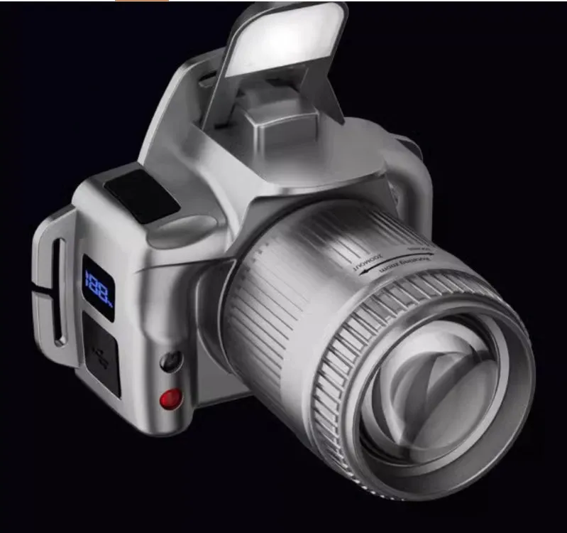White Laser 100000 lumens Sensor Zoom Headlamp Digital Display Phone Rechargeable Headlamps