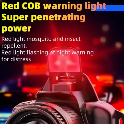 White Laser 100000 lumens Sensor Zoom Headlamp Digital Display Phone Rechargeable Headlamps