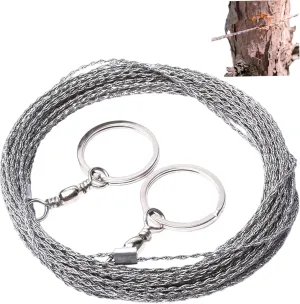 Wire Saw, 32.8 Ft Outdoor Stainless Steel Cable Saw Heavy Duty Emergency Rope Saw Portable Wood Saw for Cutting Wood Rubber PlasticSaw